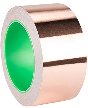 YuCool 50MM x 10M Nastro in Rame, Nastro con Doppio Adesivo Conduttore in Foglio di Rame Foil Nastro Adesivo per Schermatura EMI, Slug Repellente, Artigianato, Riparazione Elettronica