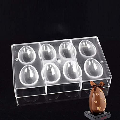 3D-Osterei-förmige Schokoladen-Transferform, Polycarbonat-Schokoladenformen, DIY-Backwerkzeuge, Bäckerei-Gebäck-Behälter, transparente Schokoladenplatte, Süßigkeitenform, Backform-Form