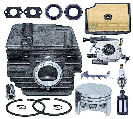 Comcapy 1 Set 40mm Cilindro Carburatore for Stihl MS200T 020T for Motosega Abbattimento Cane Top End Kit Parti di Attrezzi da Giardino Motosierra Gasolina