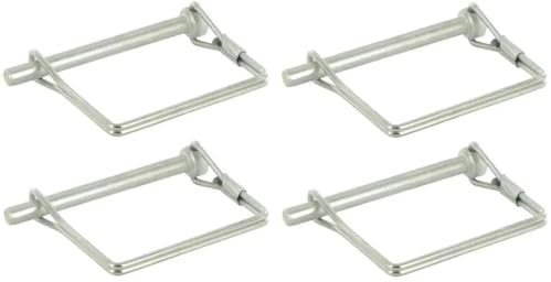 cyclingcolors 4x Perno di Bloccaggio Spine a scatto perni a sgancio rapido molla acciaio anello copiglie tagliaerba tosaerba trattore, 6mm x 67mm