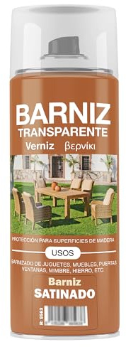 Etrexonline Pintura Spray Multicolor Profesional | 400ml | Adecuado para Metal, Madera & Plástico | Barniz Satinado | Secado Rápido | Paquete de 1