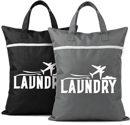 2 Piezas Bolsa De Lavandería de Viaje, 58 x 46cm para el Hogar, Natación