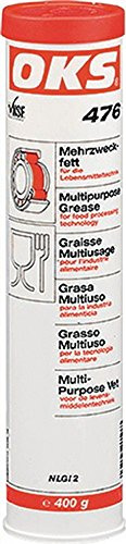 OKS 476 - Grasa multiusos para tecnología alimentaria, cartucho de 400 ml, 10 unidades