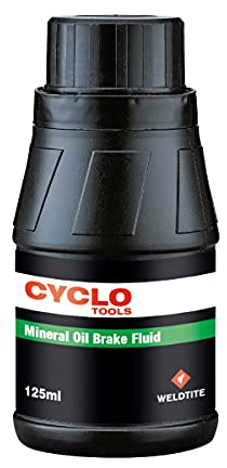 WELDTITE Mineral Oil Brake Fluid for Bike Hydraulic Disc Brake Maintenance, Long-Lasting Brake Fluid Solution, 125 ml