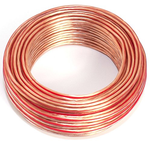 Cavo per altoparlante 2 X 0,75 mm² – Trasparente – 10 m – RCA – audio cavo – Box cavo