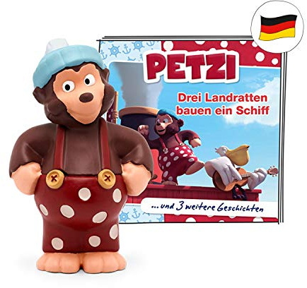 tonies Hörfiguren für Toniebox, Petzi – DREI Landratten Bauen EIN Schiff, Hörspiel für Kinder ab 3 Jahren, Spielzeit ca. 68 Minuten