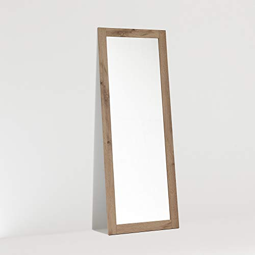 ARHome Specchiera da Parete, 160 x 60, Rovere Rustico, Specchio da Terra, Made in Italy