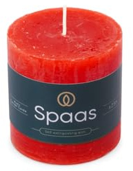 Spaas Vela pilar rústica 70/70 mm 25 h, rojo