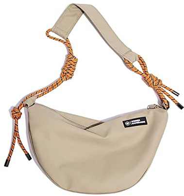 FANDARE Ultraleicht Umhängetasche Damen Herren Schultertasche Messenger Bag Grosse Kapazität Crossbody Bag für Reise Schule Hochschule Outdoor Schulranzen Handytasche Wasserdicht Nylon Khaki