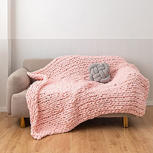 YWBXSHKD Manta De Punto Grueso 60x60cm, Manta De Punto De Cable De Chenilla, Acogedora Y Gruesa Manta De Ganchillo, Manta para El Hogar, DecoracióN para El Sofá