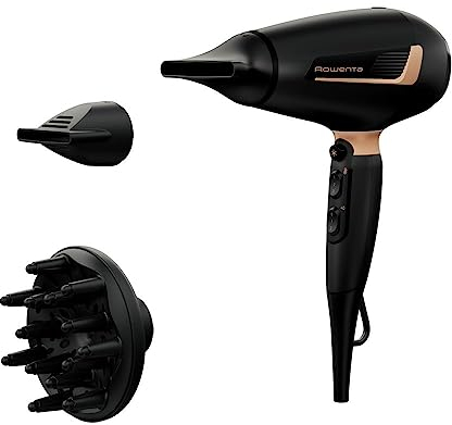 Rowenta Pro Expert Asciugacapelli, Potente motore Pro AC da 2200 W, Asciugatura ultra veloce, Generatore di ioni per la massima lucentezza, Accessori versatili, Facile da usare, Getto d'aria fredda, A