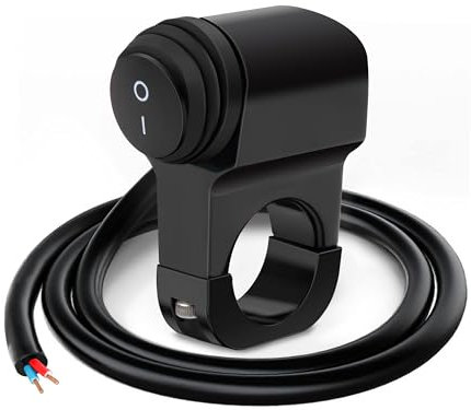 Interruptor de Manillar de Motocicleta de 12V-24V Interruptor de Faro de Manillar de ATV a Prueba de Salpicaduras para 22mm Manillar para Luz de Niebla Luci Freno