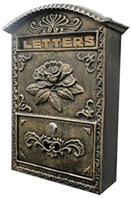 BESSX Briefkasten, wandmontierter Briefkasten, wasserdichter Briefkasten for den Außenbereich, wandmontierter Briefkasten mit Schloss und Schlüssel, wasserdichter Briefkasten