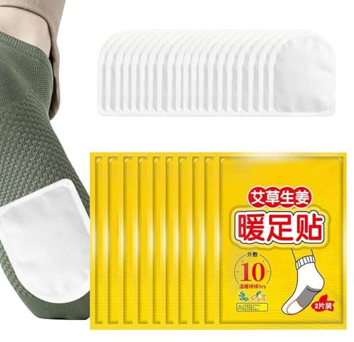 20X Fußwärmerpflaster – Natürliche Luftaktivierte Heizpflaster Für Füße, Winter-Wärmepackungen, Sofortige Wärme | Kleine Heizpflaster Für Outdoor-Sport, Wandern, Camping Und Schutz Vor Kälte