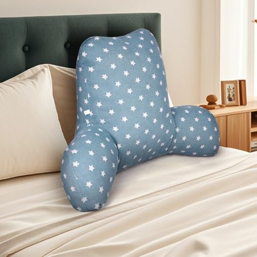 AOOWU Reading Pillow, Back Support Cushion Soft Cosy Snuggle Cushion, Backrest Support Pillow with Arms Bed Seat, Lumbar Cushion Back Support for Chair Sofa Bed Car Office Rest Bench Pillow