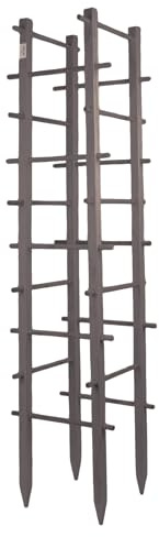 UNUS Rankturm aus Holz, 150 cm hoch, Grau, Wetterfeste Pflanzenstütze | für Kletterpflanzen, Garten & Gewächshaus, einfache Montage