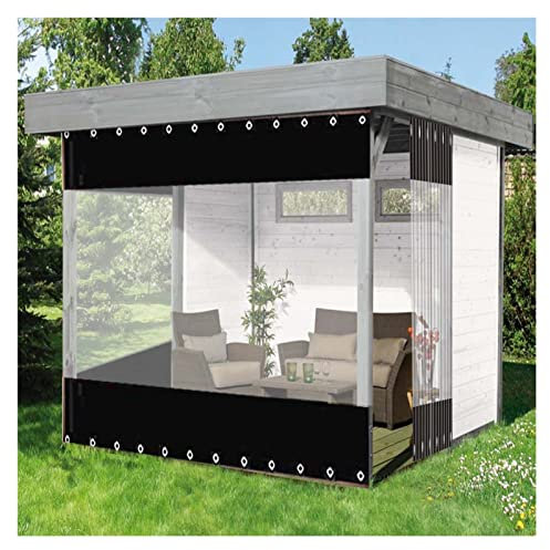 Rideau imperméable transparent 600 g/m² résistant aux déchirures pour pavillons et jardins Couverture en vinyle durable 1,5 x 2 m