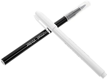 Ipetboom Edible Cake Decorating Pens 2pcs Set White and Black Fine Tip Baking Markers Food-Safe for DIY Cake Painting and Frosting Design