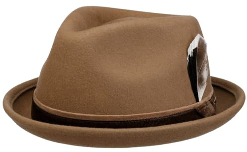 Stetson Hallett Player Wollhut Wollfilzhut Filzhut Clubhut Herren - Herbst-Winter Herbst Winter - L (58-59 cm) beige