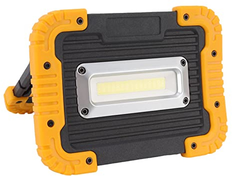 COB Work Light, Rechargeable Portable LED Spotlight with High Low Brightness USB Charging Emergency Lighting for Job Site Camping ABS 6.9 x 5.1 x 1.8 in 1 Pack