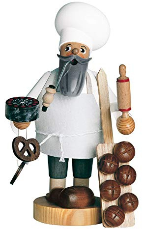 KWO Olbernhau 21003 Räuchermännchen Bäcker, 21 cm