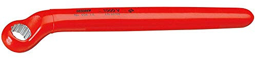 GEDORE VDE 2 E 17 VDE-Einringschlüssel, tief gekröpft, VDE isoliert bis 1000 V, nach EN 60900 / IEC 60900 mit 2-fach Check-Tool-Isolierung, Vanadium-Stahl 31CrV3, UD-Profil, 17 mm