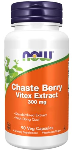 Now Foods, Chaste Berry Vitex Extract (Poivre du Moine), 300mg, 90 Capsules végétaliennes, Testé en Laboratoire, Végétal, Sans Gluten, Sans Soja, Végétarien