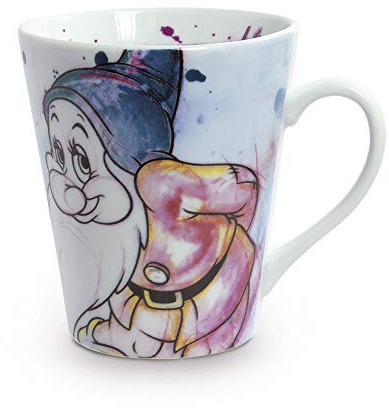 Egan Mug Collezione Disney 7 Nani. Oggetto Realizzato in Porcellana di Colore Celeste e Bianco. Dimensione: 10,5X9X12,5 cm. La referenza è PWS21/1MA
