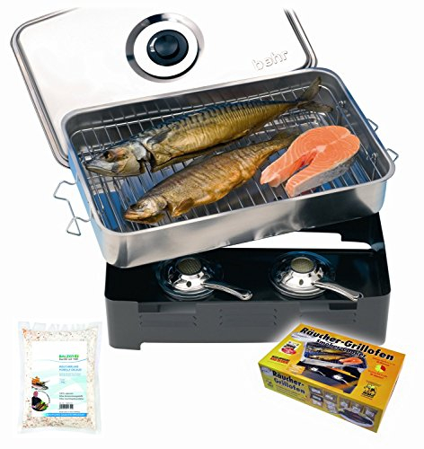 Behr Edelstahl-Tischräucherofen mit Räucherlauge Forelle delikat …