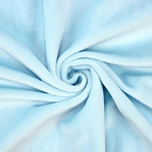 Kuschelweicher Microfaser Plüschstoff in vielen Farben - kullaloo SuperSoft SHORTY 1,5 mm Flor - hellblau - Plüsch Meterware