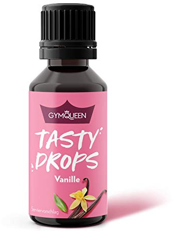 GymQueen Tasty Drops, Vanille, Flavour Drops ohne Kalorien, 30ml