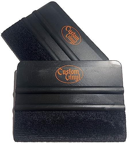 Paleta espatula rotulación carwraping 10x7cm para colocar vinilo con protector de fieltro (Veinte unidades)