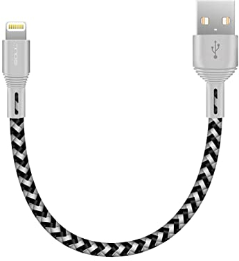 iSOUL Lightning iPhone Charger Cable, Braided USB Cord for iPhone 13/12/11/Pro/XS/Max/XR/X/10/8/7/6s Plus, iPad Air/Pro/Mini, iPod [Ultra Fast Sync & Charging] (15CM 0.5ft)