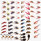 Fliegenfischen Zubehör, RoseFlower Professional Trocken Angel-Fliegen Kunstköder Set Trockenfliegen Fliegenköder Fliegenfischen Köder Set mit Wasserdichte Box für Zander Bass Fischbarsch Lachs Forelle