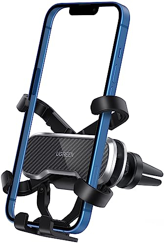 UGREEN Porta Cellulare da Auto Gravità per Bocchetta d'Aria, Supporto Smartphone da Auto, Supporto Cellulare Compatibile with iPhone 13/12/11/X, Galaxy S21/S20, Huawei P40, Xiaomi, OPPO