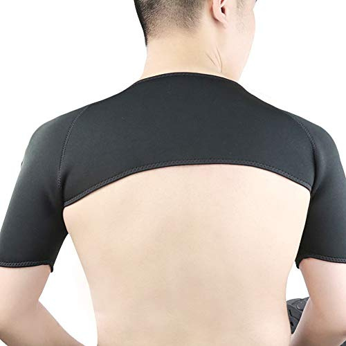 Spallaccio,Spallaccio sportivo traspirante con protezione elastica per spalla Spallaccio per fasciatura per la cura del corpo,spalla tenere caldo alleviare il dolore alla spalla(M,40-45cm)