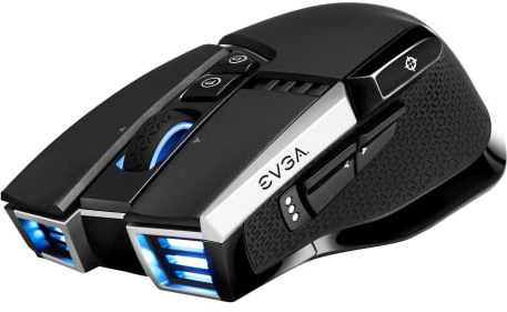 EVGA X20 Ratón para Gaming, Inalámbrico, Negro, Personalizable, 16.000 DPI, 5 Perfiles, 10 Botones, Ergonómico 903-T1-20BK-K3