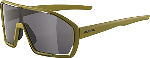 ALPINA BONFIRE - Beschlagfreie, Vielseitig Einsetzbare Sport- & Fahrradbrille Mit 100% UV-Schutz Für Erwachsene, olive matt, One Size