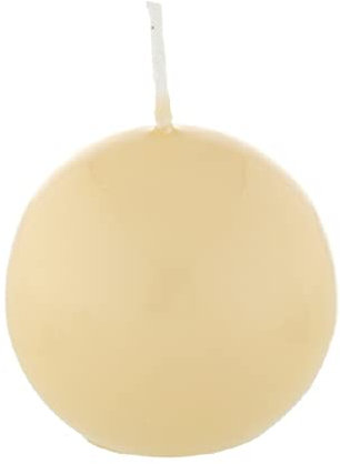 Kugelkerzen Pinie Beige, Ø 40 mm, 12 Stück, dt. Kerzen in RAL Kerzenqualität, Kein rußen und Tropfen