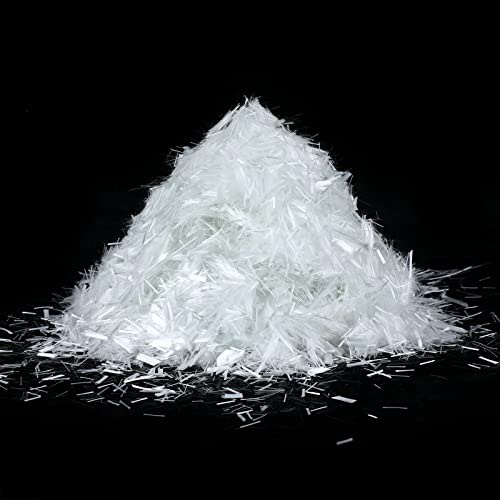 4,5 kg 3/4 Zoll (19 mm) Fiberglas für Beton-Zementmörtelmischung, Verstärkung, Anti-Sickerung, Anti-Rissbildung, weiße Fasern, Fiberglas für Beton, Bauwände, Gartenboden
