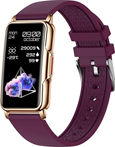 findtime Fitness Tracker, Smartwatch Damen Herren 1.47 Zoll HD Touchscreen Fitnessuhr mit Blutdruckmessung Pulsuhr Schlaf 20 Sportmodi Schrittzähler Uhr Fitness Armbanduhr für Android iOS Lila