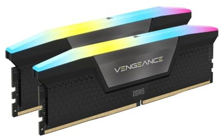 CORSAIR VENGEANCE RGB DDR5 RAM 48GB (2x24GB) Upp till 6000MHz CL36 Intel XMP iCUE Kompatibelt Datorminne - Svart (CMH48GX5M2E6000C36)