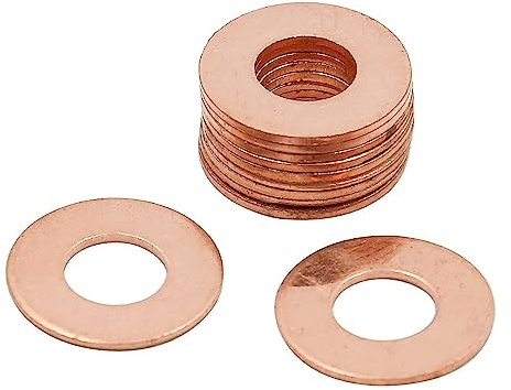 MACHSWON 10 rondelle in rame M8 ad anello piatto tappo coppa olio guarnizione di tenuta rondelle di tenuta (M8 x 18 x 1,5)