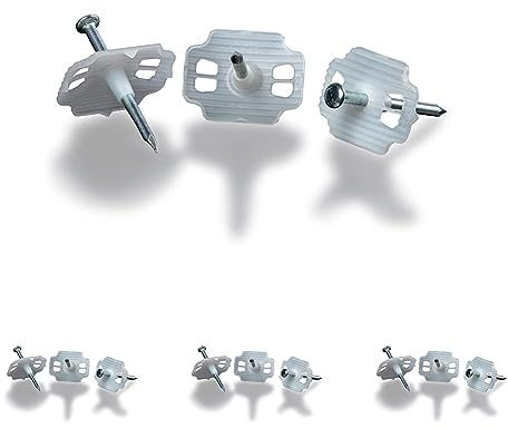 Kimmel Nagelscheibe, Kabelbefestigung, Kabelschelle, Klemmscheibe Futura - 3.3 x 50 (50 Stück) (Packung mit 4)