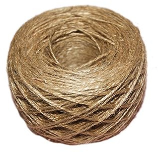 LALAFINA 100m Corda Juta Naturale Filo Per Fai Te Imballaggio Industriale e Giardinaggio Marrone Spessore Materiale Struttura Doppia Per Maggiore Resistenza
