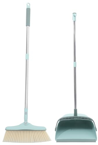 Gatuida Long-Handle Broom Dustpan Household Cleaning Accessories Soft Bristle Broom for Easy Sweeping for Home Office Use Efficient Garbage Dustpan for Cleaning