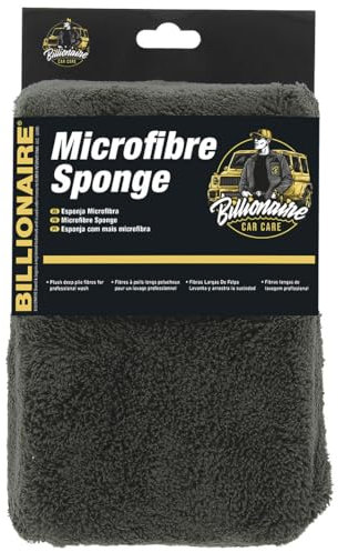 S SUMEX Esponja de Microfibra Plus Billionaire para el Lavado y Cuidado de tu Coche Esponja para Limpiar la Carrocería Incluye Rejilla en el Reverso para la Suciedad más Extrema 20 x 13 cm