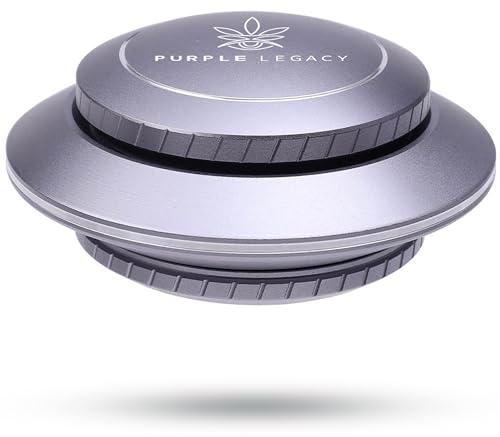 PURPLE LEGACY® Galactic Grinder – Set de 4 broyeurs à herbes et épices au design OVNI – Dents tranchantes – En aluminium – Couvercle magnétique – Diamètre 63 mm – Moulin à herbes