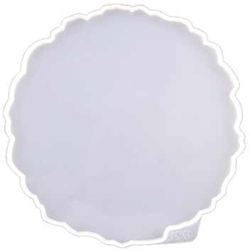 Grand moule en silicone de 30 cm - Plateau rond et carré - Dessous de verre - Moules en résine époxy pour la fabrication de plateaux à thé de fruits
