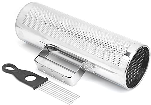 Guiro Shaker Instrument à Percussion en Aluminium argenté avec Grattoir, Léger et Portable pour les Spectacles de Fête
